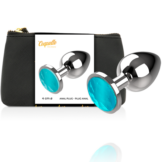 COQUETTE CHIC DESIRE - ANALPLUG METALLBLAU FARBE GRÖSSE L 4 X 9 CM - Sexotim