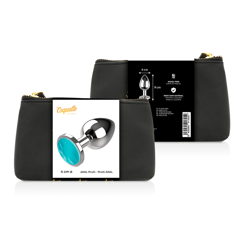 COQUETTE CHIC DESIRE - ANALPLUG METALLBLAU FARBE GRÖSSE L 4 X 9 CM - Sexotim