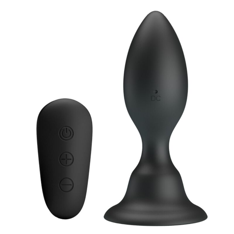 MR PLAY - ANALSTECKER MIT VIBRATION, SCHWARZE FERNBEDIENUNG - Sexotim