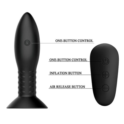 MR PLAY - ANALPLUG MIT SCHWARZEN ROTIERENDEN BÄLLEN FERNBEDIENUNG - Sexotim