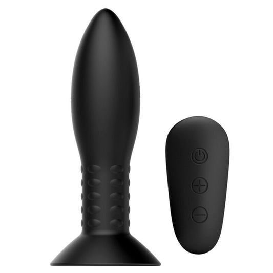 MR PLAY - ANALPLUG MIT SCHWARZEN ROTIERENDEN BÄLLEN FERNBEDIENUNG - Sexotim