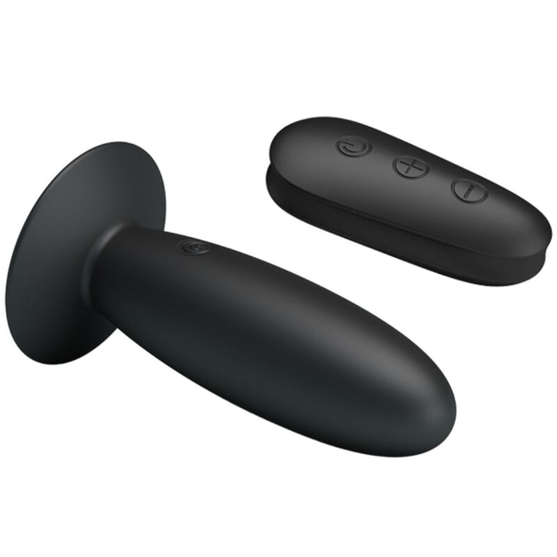 MR PLAY - ANALSTECKER MIT VIBRATION, SCHWARZE FERNBEDIENUNG - Sexotim