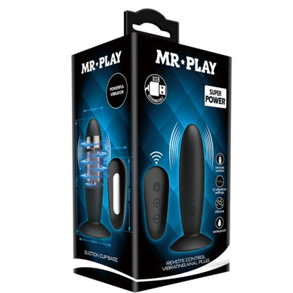 MR PLAY - ANALSTECKER MIT VIBRATION, SCHWARZE FERNBEDIENUNG - Sexotim