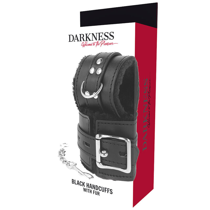 DARKNESS - SCHWARZ GEFÜTTERTE BDSM-HANDSCHELLEN - Sexotim