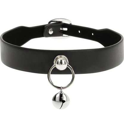 COQUETTE CHIC DESIRE - VEGANE LEDER-HALSKETTE DAMEN-ACCESSOIRE RASSEL/REIFEN - Sexotim