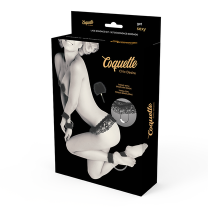COQUETTE CHIC DESIRE - SPITZEN-ZUBEHÖR-BONDAGE-SET DELUXE - Sexotim