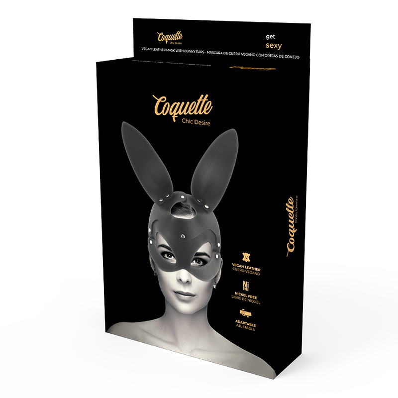 COQUETTE CHIC DESIRE - VEGANE LEDERMASKE MIT HASENOHREN - Sexotim