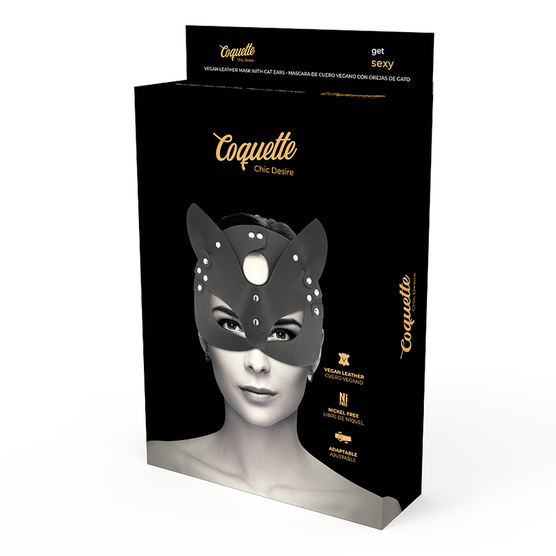 COQUETTE CHIC DESIRE - VEGANE LEDERMASKE MIT KATZENOHREN - Sexotim