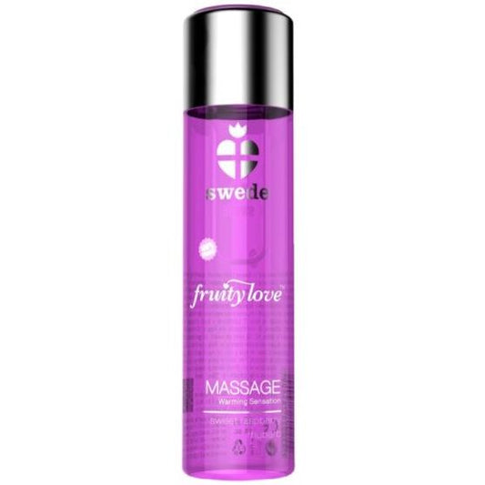 SWEDE - FRUITY LOVE MASSAGEÖL MIT WÄRMENDEM EFFEKT, ROSA HIMBEERE UND RHABARBER 60 ML - Sexotim