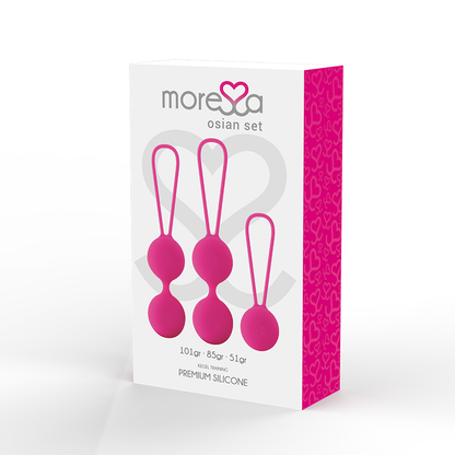 MORESSA - OSIAN SET PREMIUM SILIKON ROSA (Osian One - 51 g | Osian Two - 101 g | Osian Three 85 g) - Sexotim