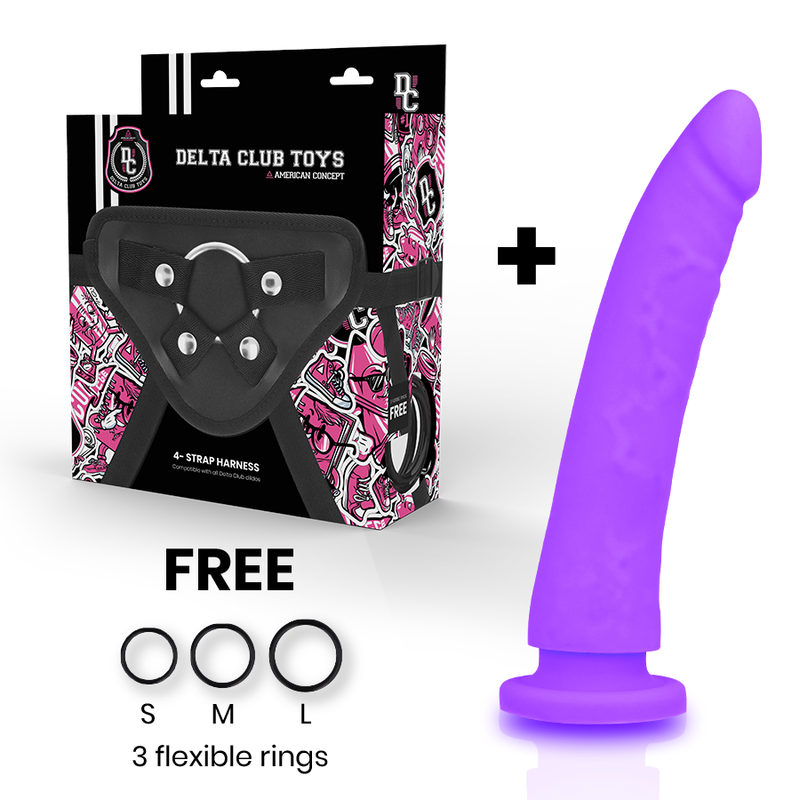 DELTA CLUB - TOYS ARNES + DONG LILA SILIKON 20 CM x 4 CM - Sexotim