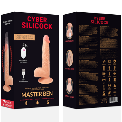 CYBER SILICOCK - FERNBEDIENUNG REALISTISCH MASTER BEN 23.88 CM -O- 4.3 CM - Sexotim