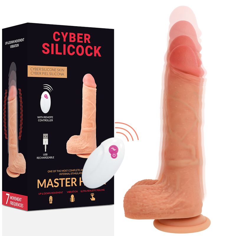 CYBER SILICOCK - FERNBEDIENUNG REALISTISCH MASTER HUCK 20.9 CM -O- 4 CM - Sexotim