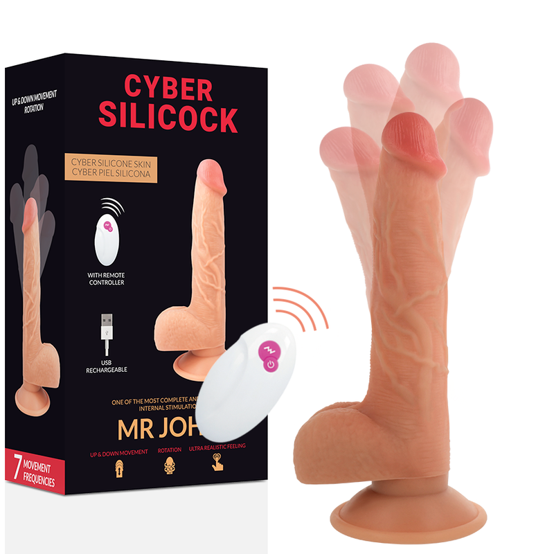 CYBER SILICOCK - FERNBEDIENUNG REALISTISCH MR JOHN 23.88 CM -O- 4.3 CM - Sexotim