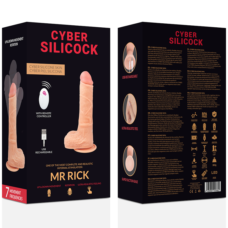 CYBER SILICOCK - FERNBEDIENUNG REALISTISCH MR RICK 20.9 CM -O- 4 CM - Sexotim