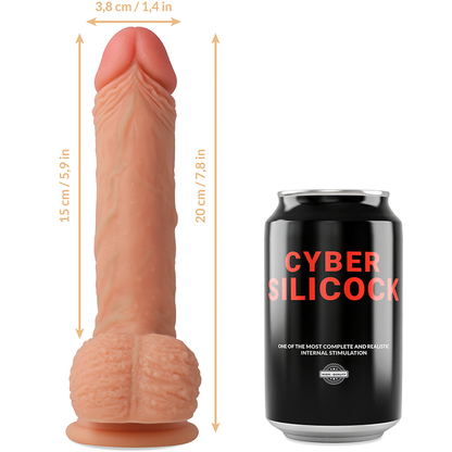 CYBER SILICOCK - STRAP-ON FREEMAN FLÜSSIGE SILIKON MIT 3 RINGEN GRATIS 20 CM -O- 3.8 CM - Sexotim