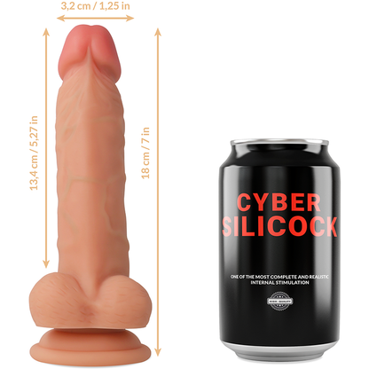 CYBER SILICOCK - STRAP-ON JUDE FLÜSSIGE SILIKON MIT 3 RINGEN GRATIS 18 CM -O- 3.2 CM - Sexotim