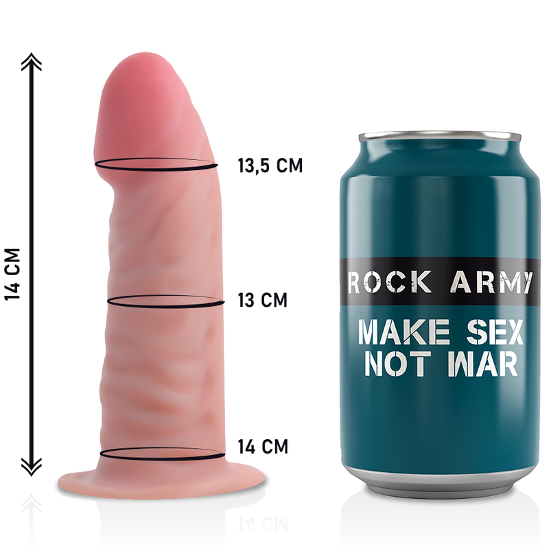 ROCKARMY - GURT + DUAL DENSITY TIGER REALISTISCHER DILDO 14 CM -O- 4.46 CM - Sexotim