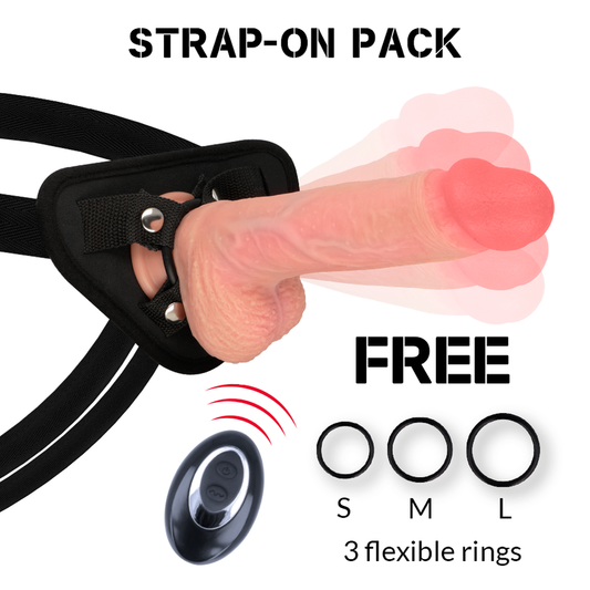 ROCKARMY - HARNESS + FLÜSSIGSILIKON VIBRATOR PREMIUM APACHE FERNBEDIENUNG 20.5 CM -O- 4.62 CM - Sexotim