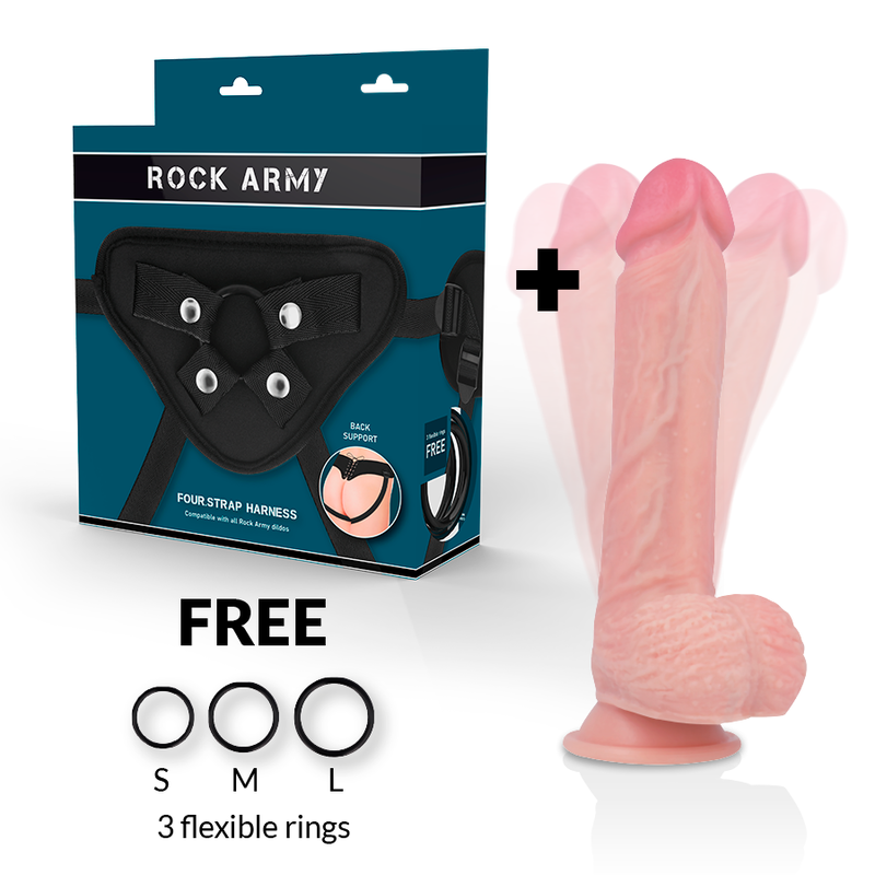 ROCKARMY - GURT + HAWK-ROTATOR UND VIBRATOR 22 CM -O- 4.6 CM - Sexotim
