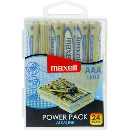 MAXELL - ALKALINE BATTERIE AAA LR03 PACK * 24 BATTERIEN - Sexotim