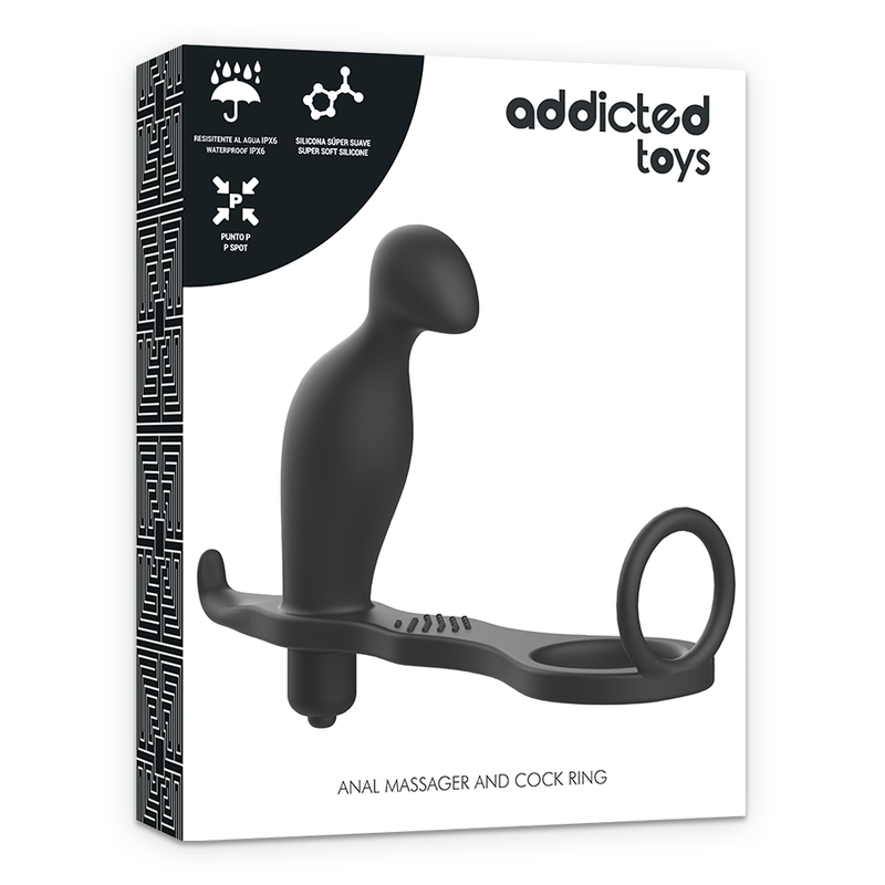 ADDICTED TOYS - ANALPLUG MIT SCHWARZEM SILIKONRING 12 CM - Sexotim