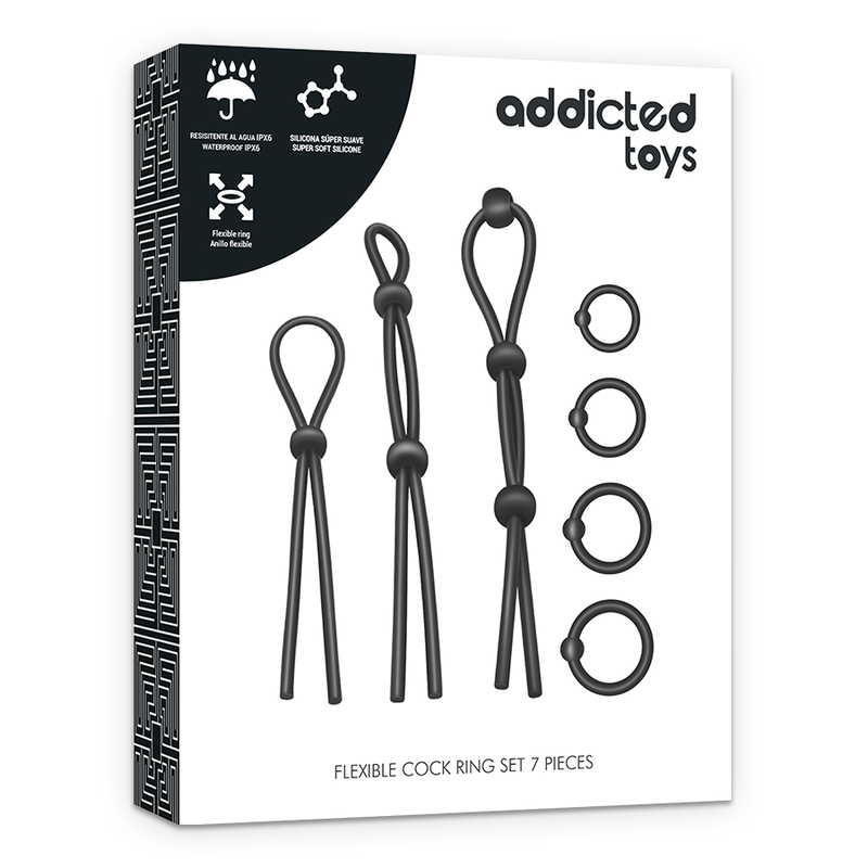 ADDICTED TOYS - FLEXIBLES SILIKON-COCKRING-SET 7-TEILIG - Sexotim